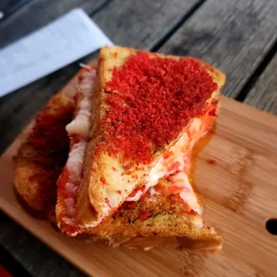 Hot Cheetos Grilled Cheese Sandwhich