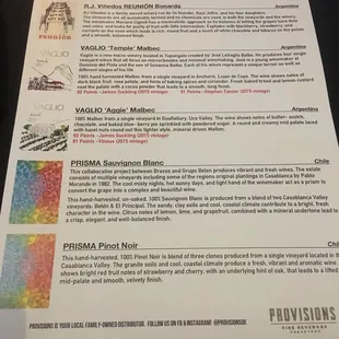 Wines. All 5 were really good