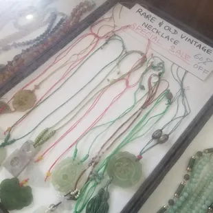 Jade pendants,  carved vintage styles from 30+ years ago