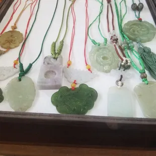 Jade pendants,  carved vintage styles from 30+ years ago