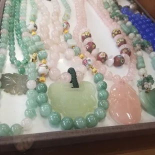 Jade pendants,  carved vintage styles from 30+ years ago
