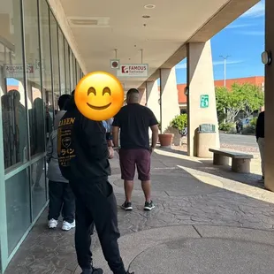 People making line on a Friday