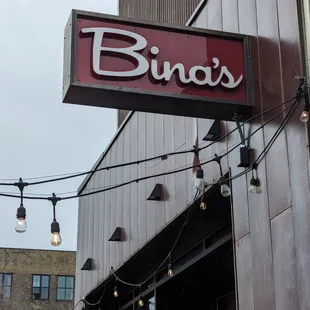 a sign for a restaurant