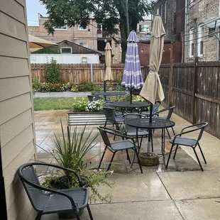 Seating in the backyard, outdoor