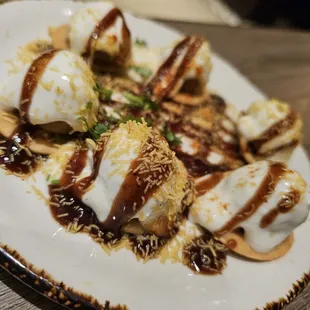 a plate of food on a table