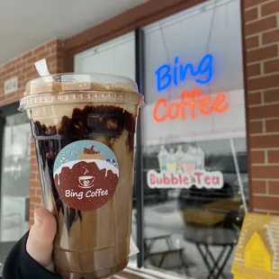 Proof they don't skimp on the chocolate or flavorings in their drinks.