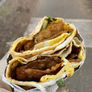 Duck loaded with bacon