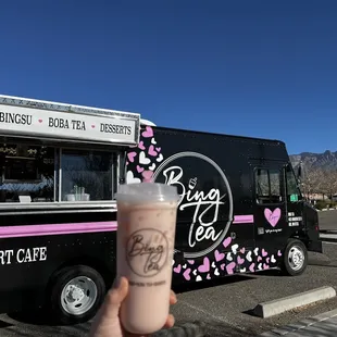 Mediterranean rose milk tea