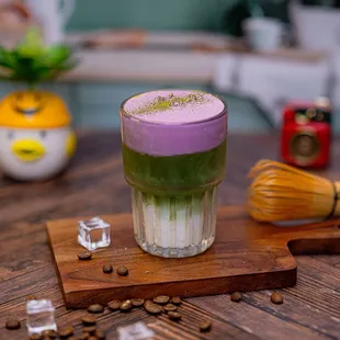 Ube Matcha Latte