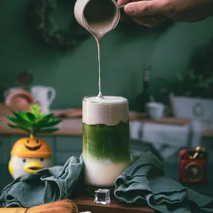 Black Sesame Matcha Latte