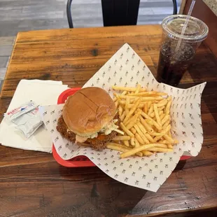 Buffalo Chicken Sandwich Combo with French Fries