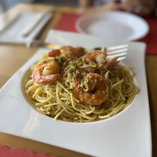 Garlic Noodles with shrimp