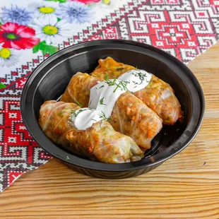 Stuffed Cabbage Leaves Bowl
