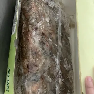 Expired raw shrimp