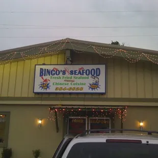 the front of the restaurant