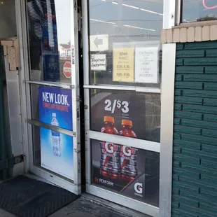 the front door of a store