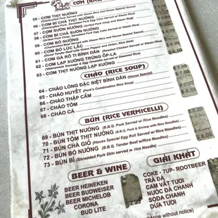 menu, sushi and sashimi