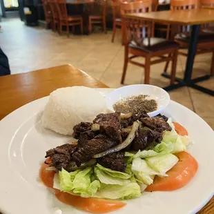 F. Cube Beef Steak Lunch Special