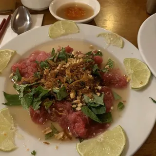62. Marinated Raw Beef in Lemon