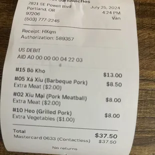 Receipt