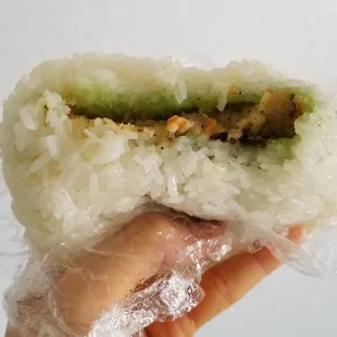 $2.00 mungbean and pepper sticky rice. Filling up tummy
