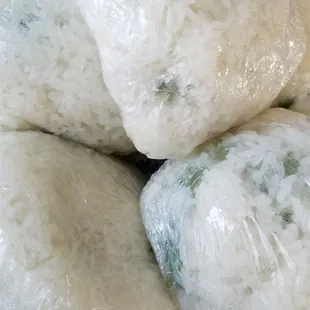 My mom like those veggie mungbean pipping hot sticky rice 08/13/21