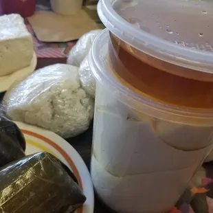 Tofu with syrup ginger for a homeless.