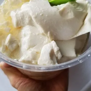 Thick &amp; good with ginger  syrup