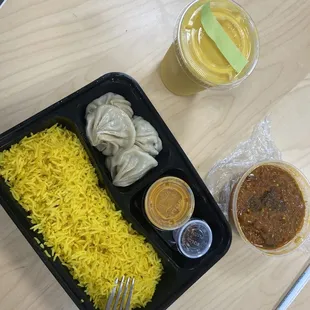 Bini's combo and Mango Lassi