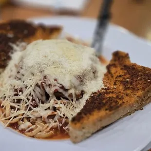 Chicken Parmesan dinner.