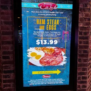 Ad on the wall.