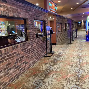 In the casino. Front entrance