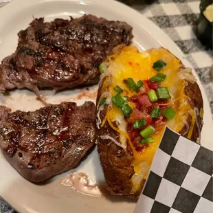 Ribeye and baked potato
