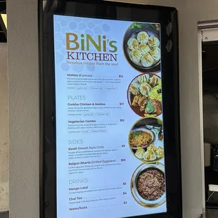 Bini's Kitchen menu ~ Nepalese cuisine from the soul 3/2024