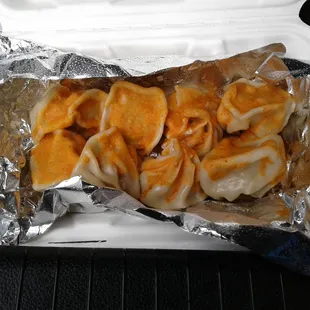 Steamed dumplings with turkey