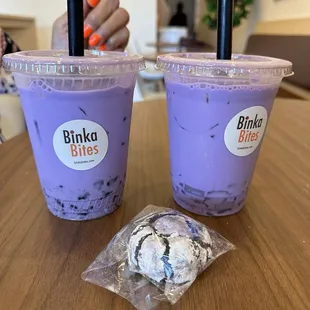 Ube latte and Ube coffee