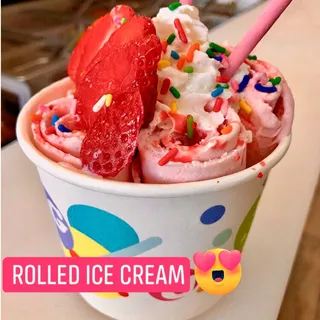 Banana Split Rolled Ice Cream