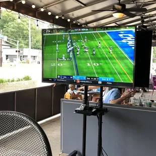 Great place to watch the game outside!