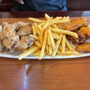 Garlic parmesan and Cajun wings
