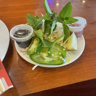 a plate of food on a table