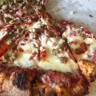 a half eaten pizza