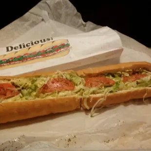 Whole tuna and cheese sub