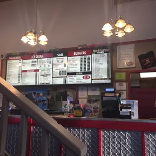 menus on the wall