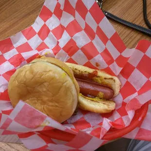 Weiner Wednesday. Extra junior burger thrown in. Weiners are two for $2.