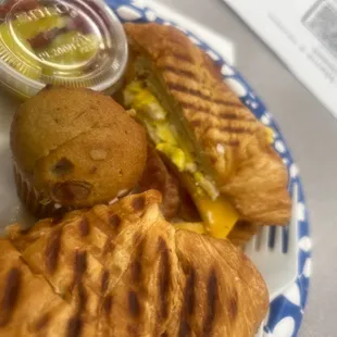Turkey cheese egg sandwich.