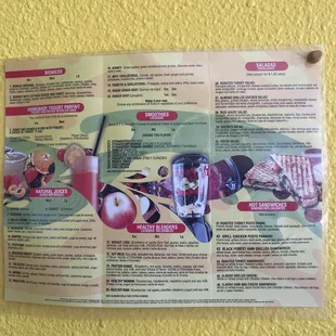 Menu as of 4/20/24