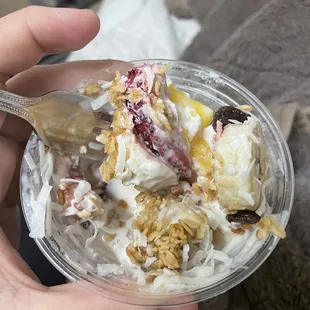 Saved it for a few hours later and it was still fresh! The fruit was perfect