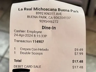 La Michoacana Ice Cream