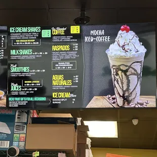 Menu as of September 2023