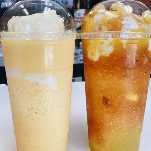 Vanilla raspado &amp; guayaba + pineapple raspado